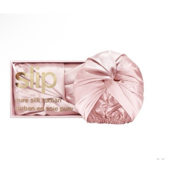 Slip Silk Turban in Pink One Size Double-Lined Pure Mulberry Silk New Sealed - Picture 1 of 10